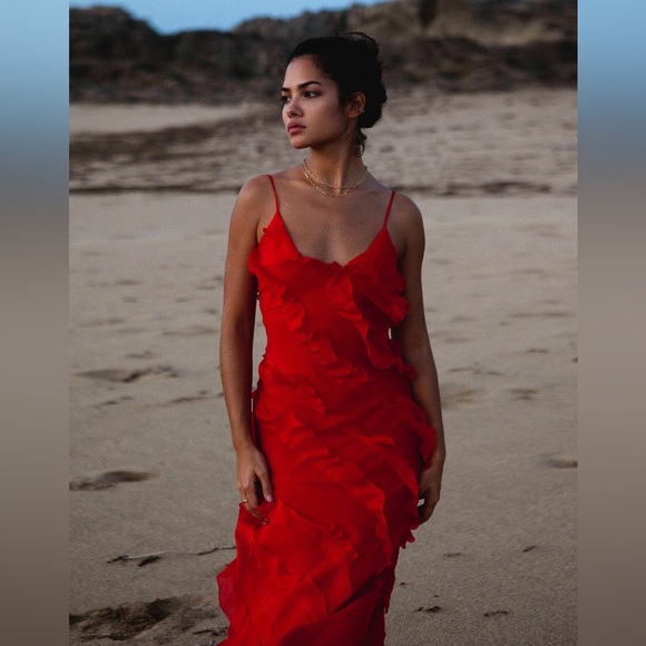 Rat & Boa Cecelia Dress in Red - Picture 6 of 14